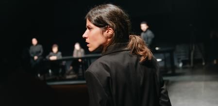 Iria del Río es el alter ego de la periodista Txell Feixas en la función&nbsp;