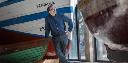 Albert Sánchez Piñol, en el Museu Marítim de Barcelona