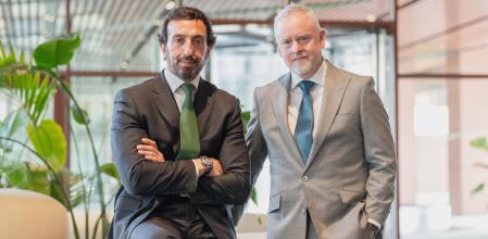 José Luis Martín Zabala, director general en Iberia de Sage, y Aaron Harris, director global de tecnología