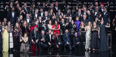 Foto de família de la gala de los 40 Premios Goya. Barcelona, 28 de Febrero de 2026