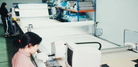 Imagen de archivo de los talleres de Higar Novias. 