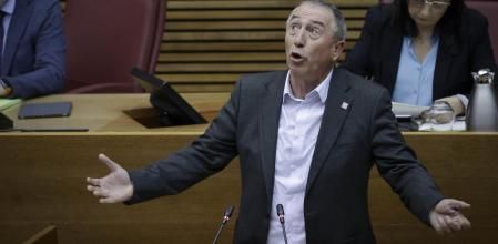 El síndic de Compromís en las Corts, Joan Baldoví, durante el debate de este miércoles. 