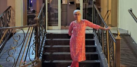 Victoria Peña retratada en Doha, donde está atrapada&nbsp;