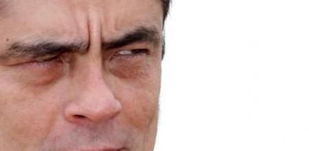 El actor portorriqueño Benicio del Toro, miembro del jurado de la competición oficial del Festival de Cannes, posa para los medios