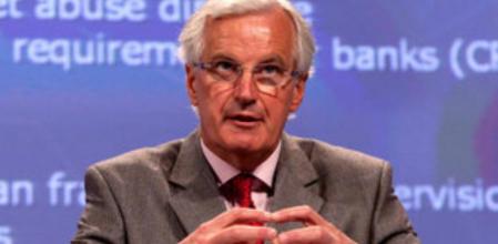 El comisario europeo de Mercado Interior y Servicios, el francés Miche lBarnier.