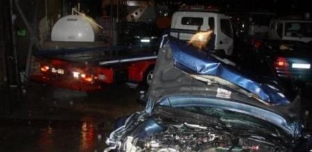 Estado en el que ha quedado el vehículo tras un accidente mortal ocurrido en La Jonquera