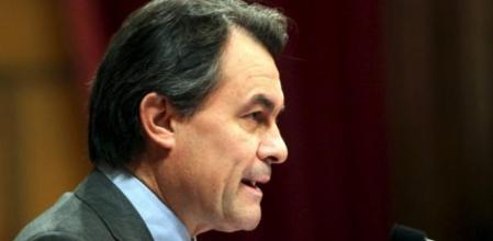 Artur Mas, durante su discurso de investidura en el Parlament.