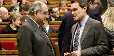 Mas y Nadal, durante el debate de investidura el pasado lunes