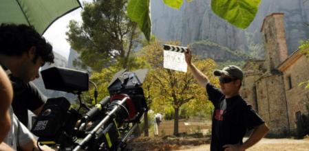 Una escena del rodaje de la película 'Bruc. La llegenda'.