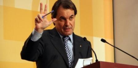 El president de la Generalitat, Artur Mas, durante su reuda de prensa