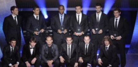 Los once jugadores que conforman el equipo ideal