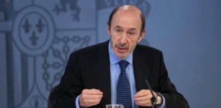 Alfredo Pérez Rubalcaba, durante la rueda de prensa tras el Consejo de Ministros