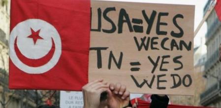 Miles de personas celebran en Francia el cambio en Túnez