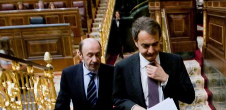 Zapatero y Rubalcaba, este miércoles en el Congreso