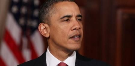 Obama, durante la alocución de ayer martes en la que evaluó los sucesos de Egipto