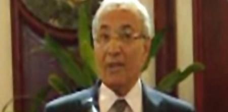 Ahmed Shafiq , durante su conferencia de prensa de hoy jueves