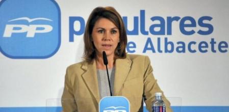 La secretaria general y presidenta del partdo en Castilla-La Mancha, María Dolores de Cospedal