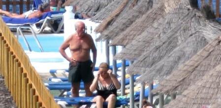 El cabecilla visible de la intentona golpista del 23 de febrero de 1981 Antonio Tejero, en La Palma (Canarias) en pleno 30º aniversario