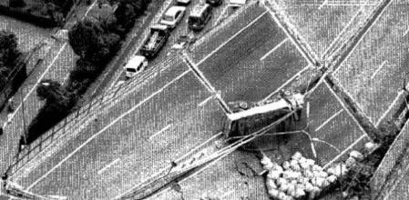 Así quedaron las autopistas de Kobe tras el seísmo de 1995