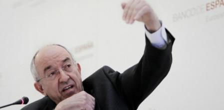 Miguel Ángel Fernández Ordóñez, presidente del Banco de España, durante una conferencia en Madrid