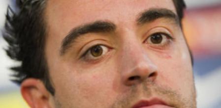 Xavi Hernández, durante la rueda de prensa