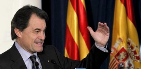 El presidente de la Generalitat de Catalunya, Artur Mas, durante la conferencia que pronunció en Madrid en el transcurso de un desayuno informativo organizado por Nueva Economía Fórum