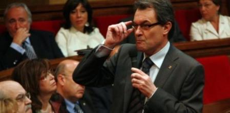 El president Artur Mas, durante la sesión de control al Govern
