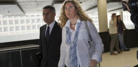 La ex directora financiera del Palau de la Música, Gemma Montull, en los juzgados