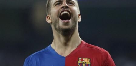 Piqué celebra su gol en el ya histórico 2-6 que el Barça le endosó a domicilio al Madrid en la temporada 2008-2009