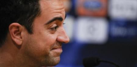 Xavi Hernández, durante una rueda de prensa