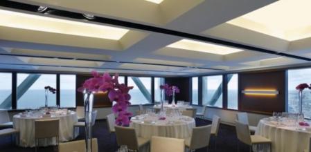 Vista del espacio de eventos en la planta 41 del Hotel Arts