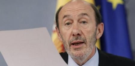 El vicepresidente primero, portavoz del Gobierno y Ministro del Interior, Alfredo Pérez Rubalcaba.