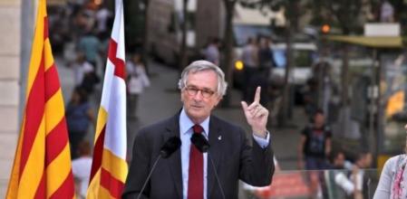 Xavier Trias, durante el acto en Ciutat Vella