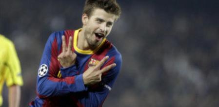 Piqué y su ya famosa celebración de gol
