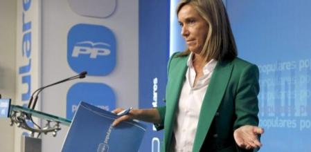 La vicesecretaria General del PP, Ana Mato, al término de su comparecencia de prensa