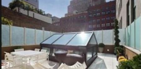 Imagen de la terraza del nuevo apartamento de Dominique Strauss-Kahn en el lujoso distrito de Manhattan en el 153 Franklin Street