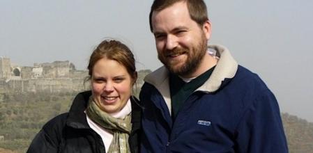 Tom MacMaster y su esposa Britta Froelicher en Siria