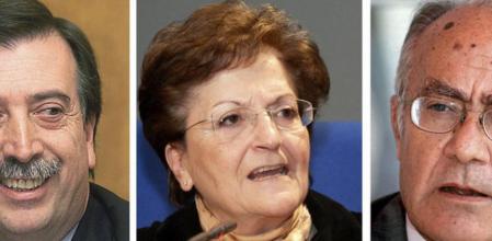 Fotos de archivo del vicepresidente del Tribunal Constitucional, Eugeni Gay, y de los magistrados Elisa Pérez Vera y Javier Delgado