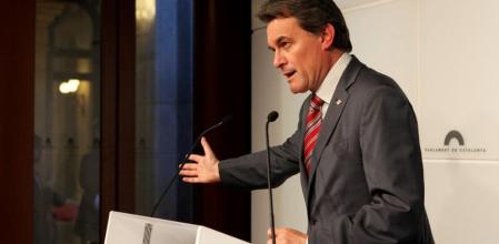 Artur Mas ha comparecido de forma extraordinaria para expresar su rechazo al intento de parar el Parlament