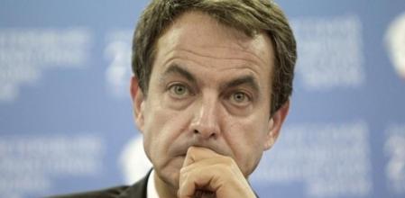 El presidente del Gobierno español, José Luis Rodríguez Zapatero, durante la rueda de prensa que ofreció hoy antes de entrevistarse con el presidente ruso, Dmitri Medvédev,