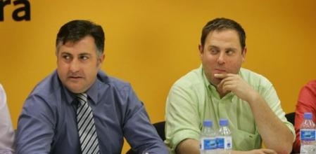 Oriol Junqueras junto a Joan Puigcercós
