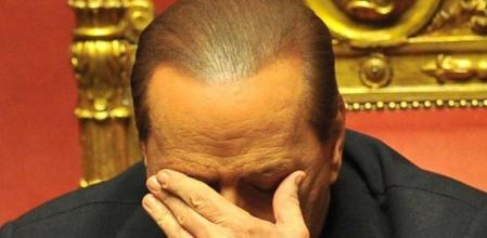 Silvio Berlusconi en el Senado italiano.