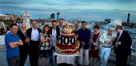 Fiesta del centenario de Seix Barral, en el Museu d'Història de Catalunya