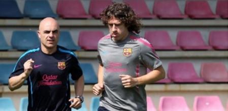Carlos Puyol ya corre sin problemas