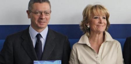 Gallardón y Aguirre, durante el acto de inauguración del Centro de Innovación del BBVA