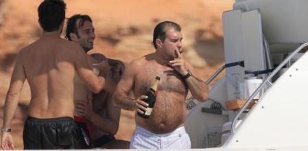 El parlamentario catalán Joan Laporta, durante sus vacaciones en Baleares