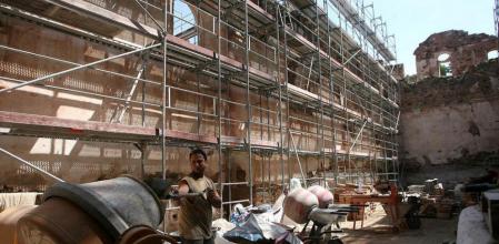 En reforma. Las obras harán que la cartuja, reformada, sea visitable en el 2013