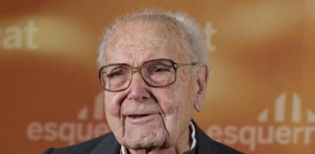 Heribert Barrera, el pasado mes de marzo en el acto de celebración del 80 aniversario de ERC