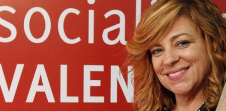 Elena Valenciano, tras la rueda de prensa en Valencia