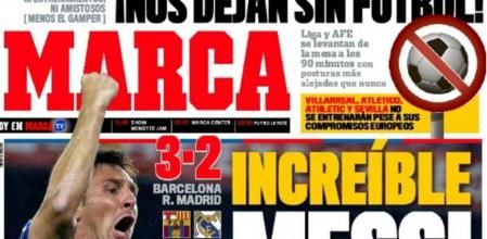 Portada del diario Marca